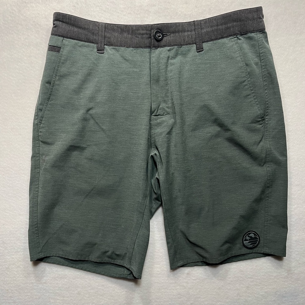 Stylish Olive Green Tree Brand surf shorts